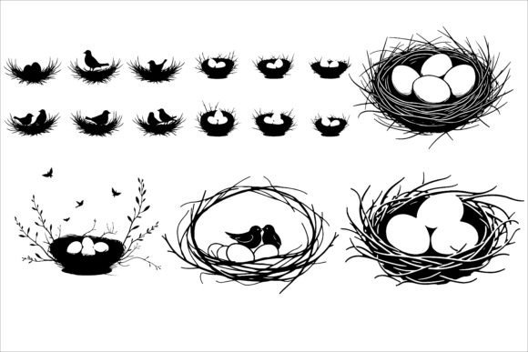 Download Bird Nest Silhouette Bundle - Silhouette Collection