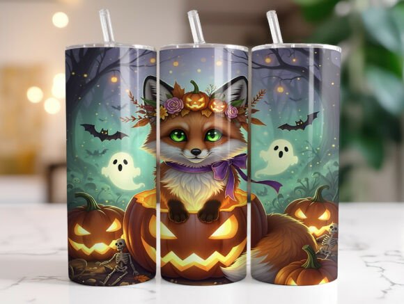 Download Halloween Pumpkin Fox 20oz Tumbler Wrap - Pumpkin fox Collection