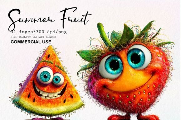 Download Whimsical Watercolor Summer Fruit Clipar - Watercolor summer Collection