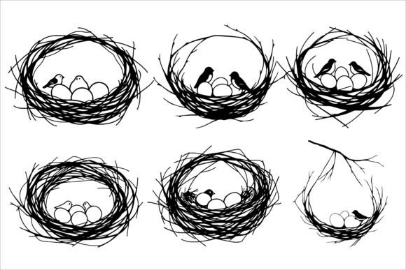 Download Bird Nest Silhouette Bundle - Silhouette Collection