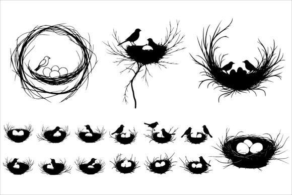 Download Bird Nest Silhouette Bundle - Silhouette Collection