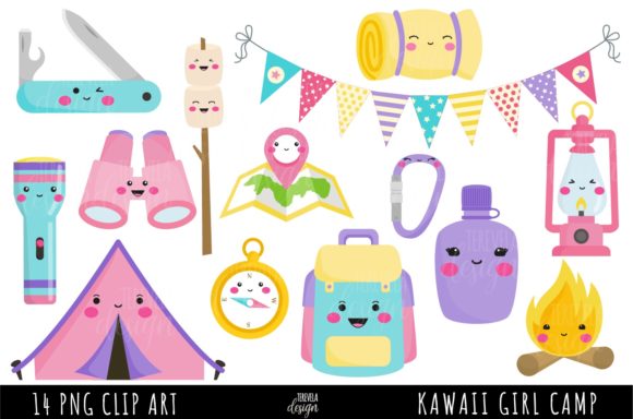 Download KAWAII GIRL CAMP, CAMPING SUPPLIES - Kawaii girl Collection
