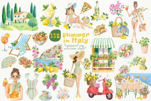 Download Watercolor Summer Italy PNG Clipart - Watercolor summer Collection