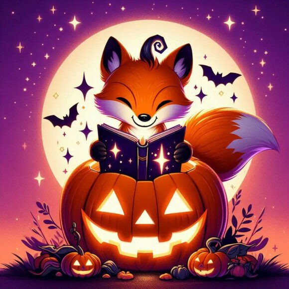 Download Pumpkin Fox Reading - Pumpkin fox Collection