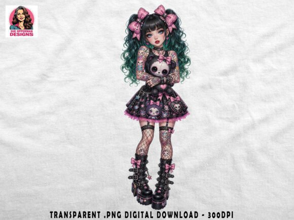 Download Gothic Kawaii Girl | Emo Doll Art - Kawaii girl Collection