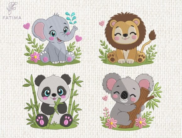 Download Baby Animals Nursery Embroidery Bundle - Baby animals Collection