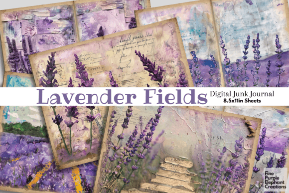 Download Lavender Floral Plant Field Junk Journal - Premium Resources