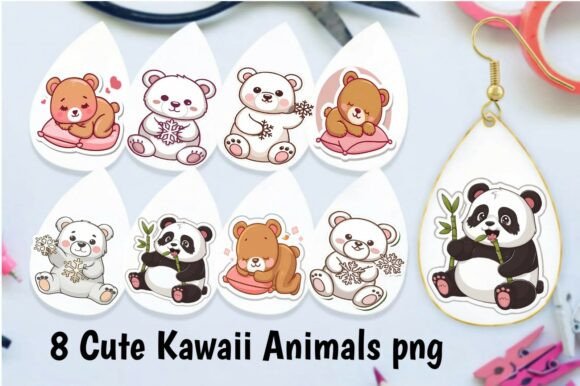 Download Cute Kawaii Winter Animals PNG Bundle - Premium Resources