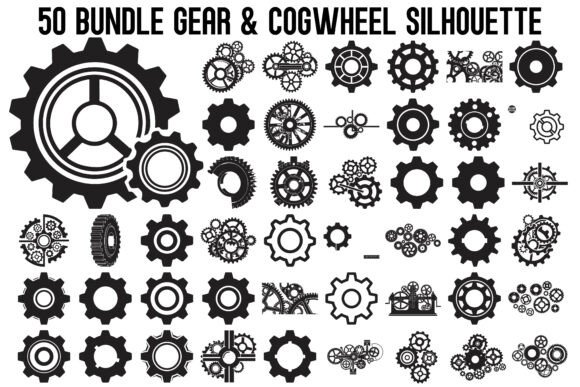 Download Gear &amp; Cogwheel Silhouette - Silhouette Collection