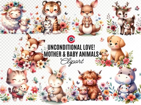Download Mother and Baby Animals Clipart - Baby animals Collection