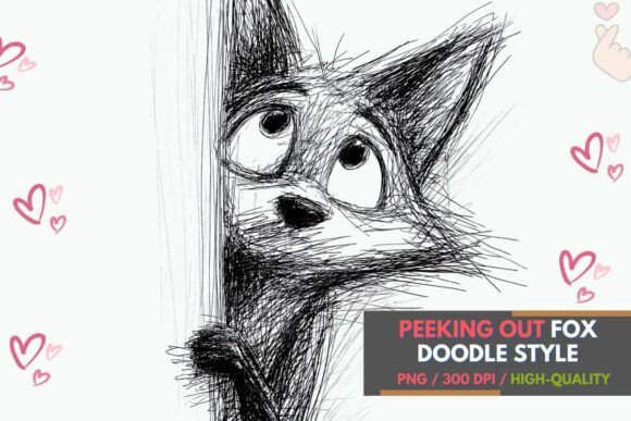 Download Funny Peeking Fox PNG Sublimation - Fox png Collection