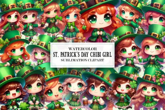 Download St. Patrick's Day Chibi Girl Clipart - Premium Resources