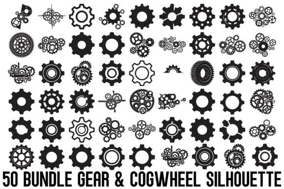Download Gear &amp; Cogwheel Silhouette - Silhouette Collection