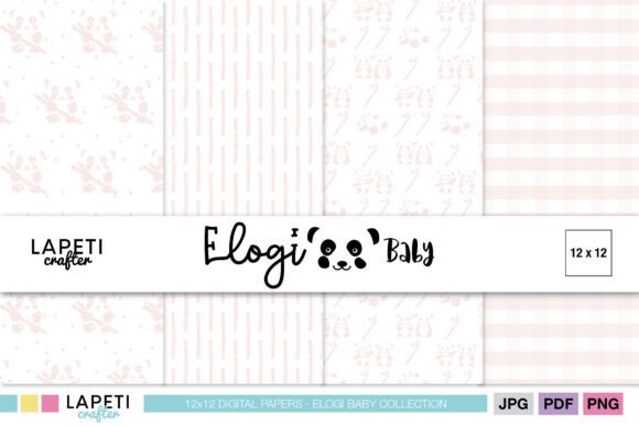 Download Baby Panda Digital Paper Set Pink - Premium Bundle