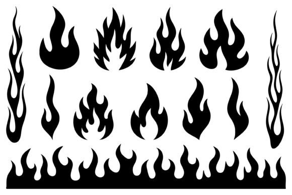 Download Fire Silhouette Vector Collection - Silhouette Collection