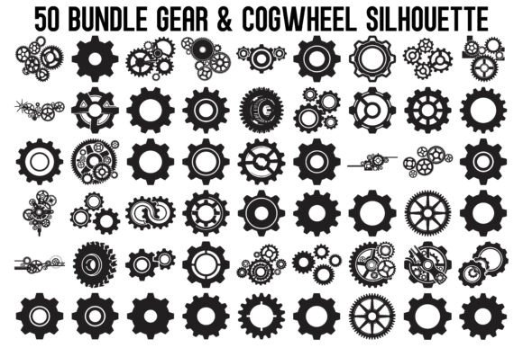 Download Gear &amp; Cogwheel Silhouette - Silhouette Collection